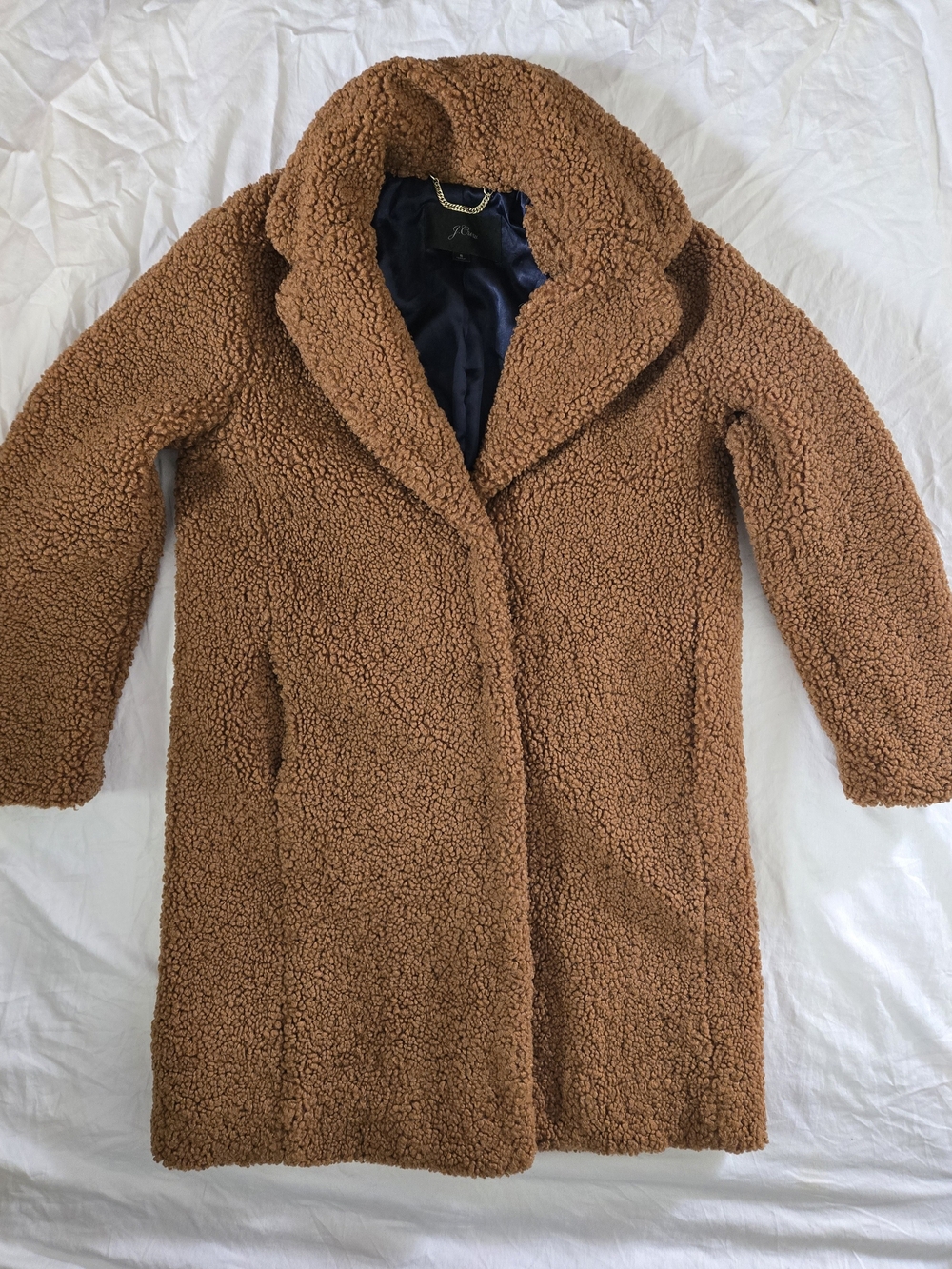 Women’s Teddy Coat in Chestnut Brown – Plush Faux-Shearling Jacket